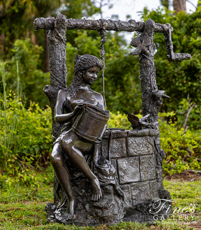 Bronze Fountains  - Bronze Girl At The Well Fountain - BF-185